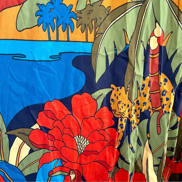 NWT Farm Rio Anthropologie Floral Maxi Slip Dress - Picture 7 of 10